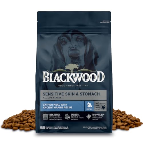 Sensitive Premium Dry Dog Food (Catfish Meal with Ancient Grains / 4.5 Pound (Pack of 1))