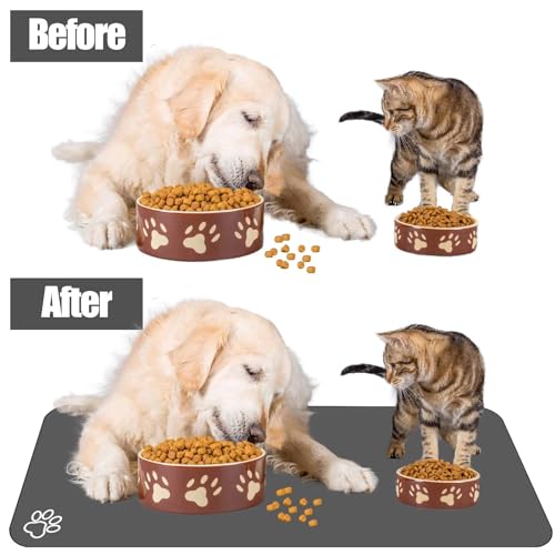 Large Pet Feeding Mat (deep pink / 39.3"L x 15.7"W)