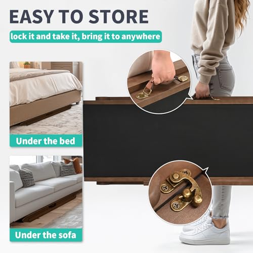 Dog Ramp for Bed & Couch (Brown / L-for 27.5''H Bed)