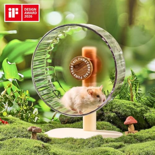Super Silent Hamster Wheel 10.2 Inch (Wood Brown / Medium(10.4 inch))