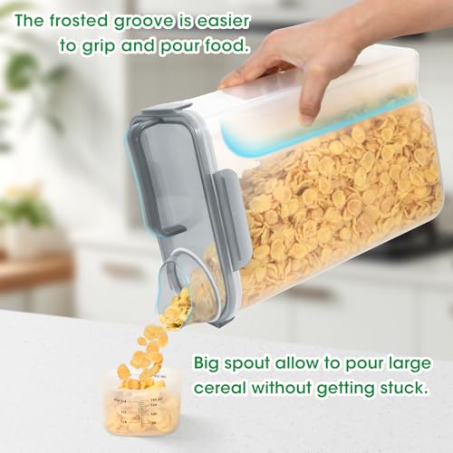 Rice Container 10 Lbs (6Qt-Translucent Grey)