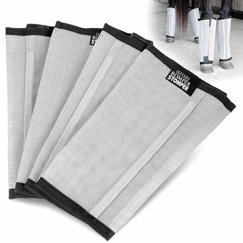 Equine Romper Stomper Fly Boots for Horses (Grey / Small)