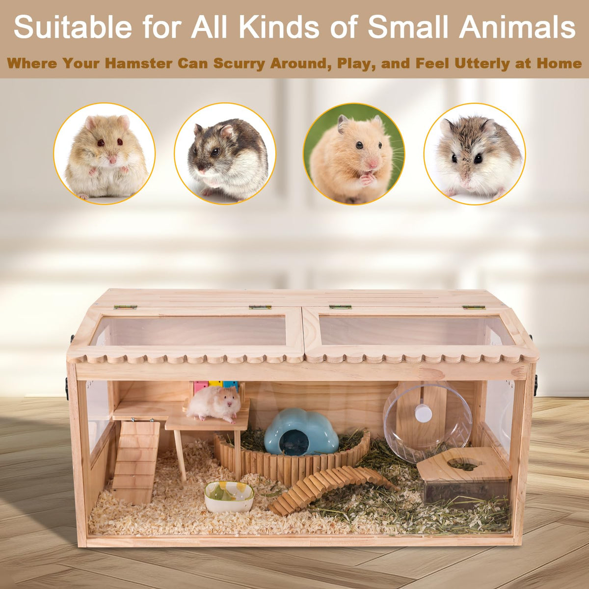 Wooden Hamster Cage