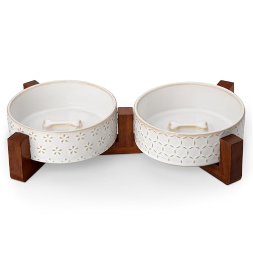 Cat and Dog Bowl Set (Five-leaf Grass+Honeycomb / 2 Cups)
