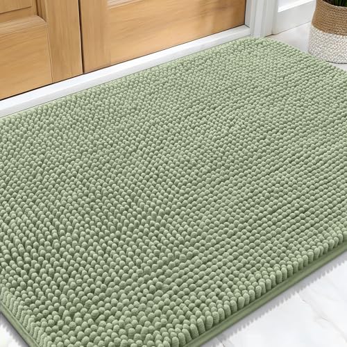 Dog Door Mat for Muddy Paws 32x20 (Sage Green / 32" X 20")