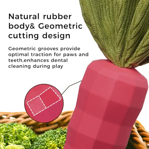 Dog Chew Toys for Aggressive Chewers (carrot pink)