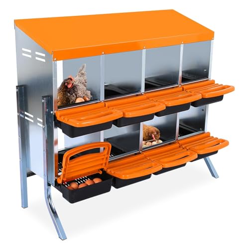 Chicken Nesting Boxes (46.3"L x 17.3"W x 10.6"H / Orange)