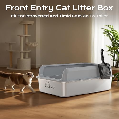 Stainless Steel Litter Box (XXX-Large / Dark Grey)
