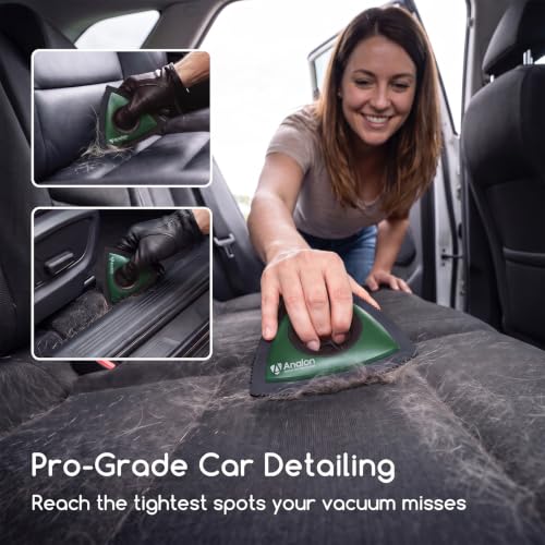 Mini Pet Hair Remover for Car Detailing Dog Hair Tool Brush (Forest Green)