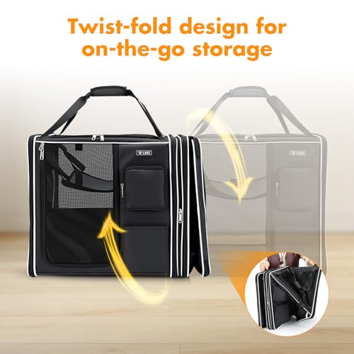 Extra Large Cat Carrier Soft Sided (Foldable Black)