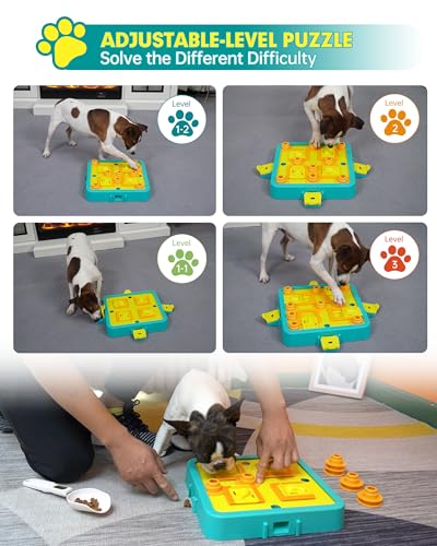 Dog Puzzle Toy Mental Stimulation (Level 3-Advanced-Blue Board)