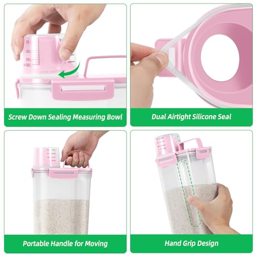 Rice Storage Container 5 Lbs (3Qt-Red)