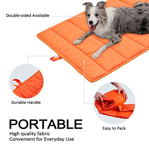 Travel Dog Bed (Orange / X-Large)