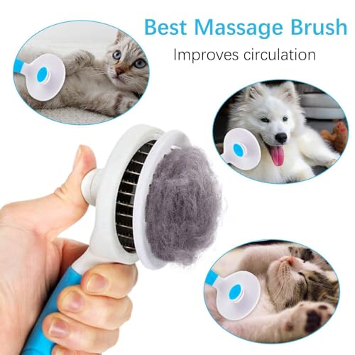 Self Cleaning Slicker Brush (2Pack Blue)