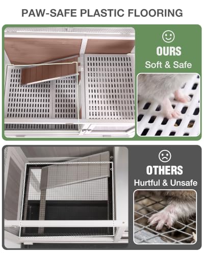 Guinea Pig Cage with Wooden Stand (Brown)