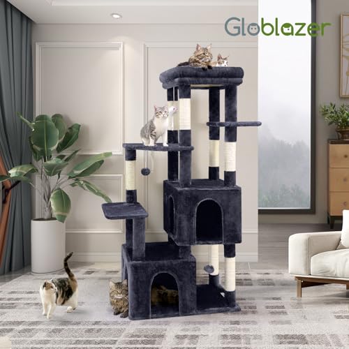 Heavy Duty Cat Trees for Big Cats Maine Coon (Dark Grey / 61inch)