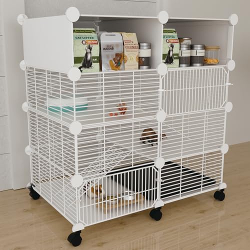 3 Tier Guinea Pig Cages Indoor (29.53"L x 19.69"W x 29.53"H)