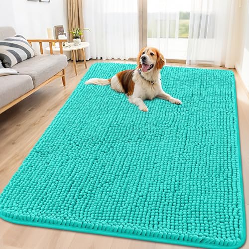 Dog Door Mat for Muddy Paws 70x32 (Teal / 70"X32")