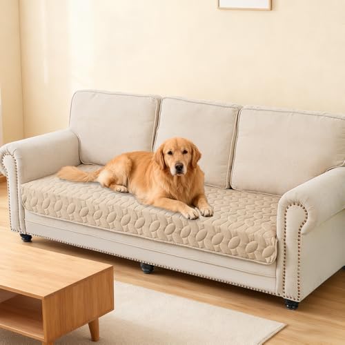 Waterproof Pet Bed Cover Anti (30x53 Inch (Pack of 1) / Beige)