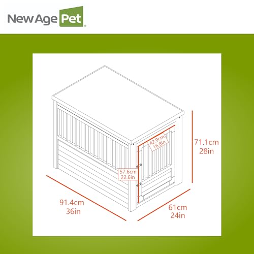 ECOFLEX® Large Furniture Style Dog Crate & End Table (Russet / 35.4"L x 24.0"W x 28.0"H)