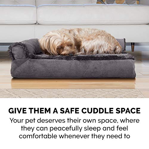 Cooling Gel Dog Bed for Medium (Medium / (Plush & Velvet) Platinum Gray)