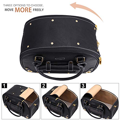 Dog Carrier Purse (15.3"L x 8.1"W x 10.0"H / Black)