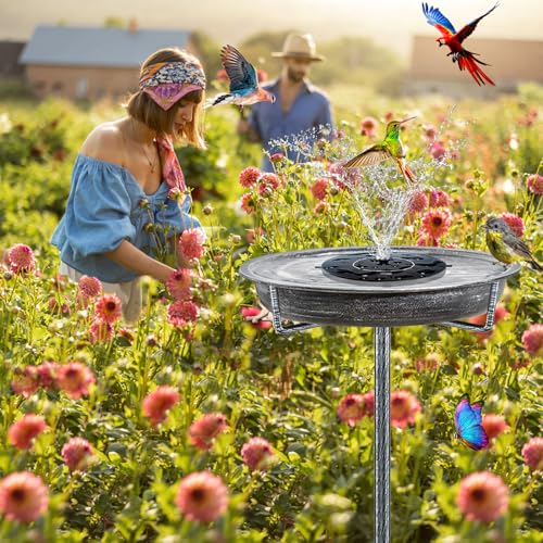 Bird Bath for Outside (Retro Silver)