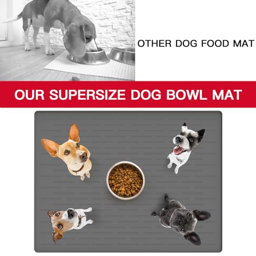 39.4"x29.5" Largest Pet Food Mat (Dark Brown / 39.4"L x 29.5"W)
