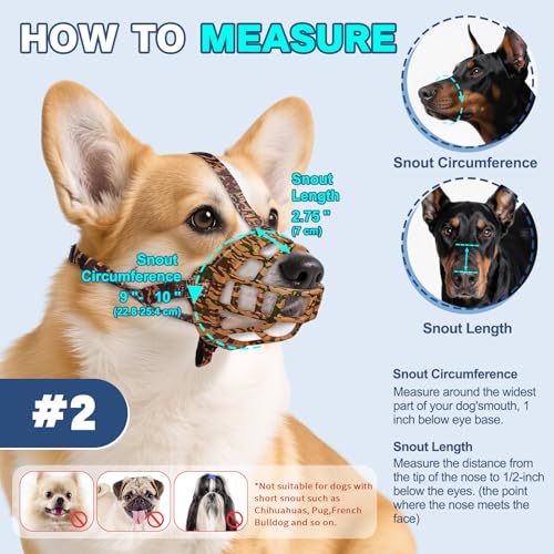 Dog Muzzle to Prevent Biting (Brown / Size 2)