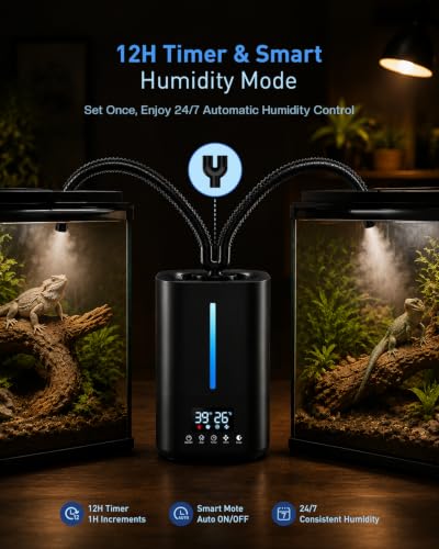 1.32 Gal 5L Reptile Fogger Humidifier with Dual Hose