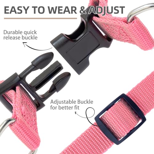 No Pull Dog Harness Medium Sized Step (Light Pink / Medium)