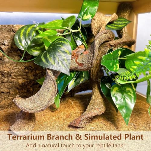 2PCS Natural Reptile Climbing Branches Decor (2PCS|S:0.75-1.25"D,13"L)