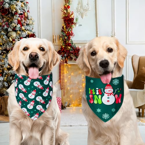 Christmas Dog Bandanas Large 3PCS (christmas-25 / Large)