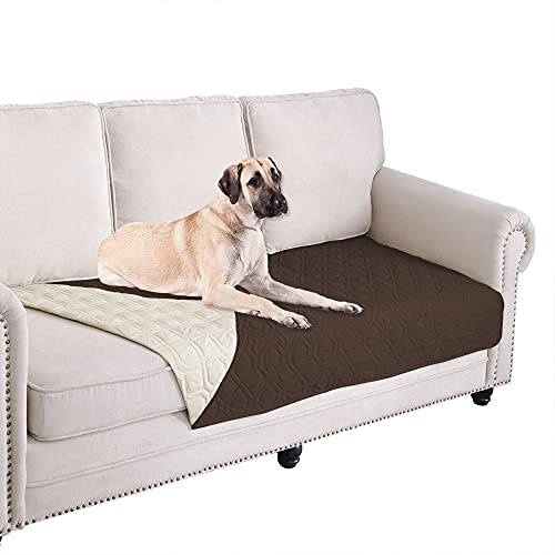 Waterproof Dog Bed Cover Pet Blanket for Furniture Bed Couch Sofa Reversible (30x60 Inch (Pack of 1) / Chocolate+beige)