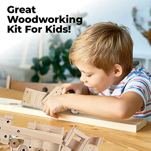 Woodworking Building Kit for Kids and Adults (Carpentry Set of 3)