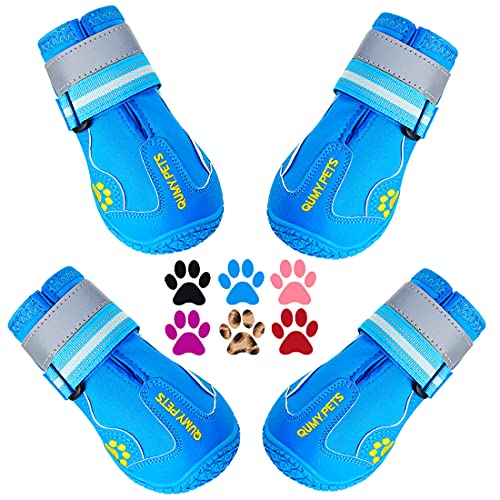 Dog Shoes for Hot Pavement (Size 4: 2.2''x2.6''(W*L) (Pack of 4))