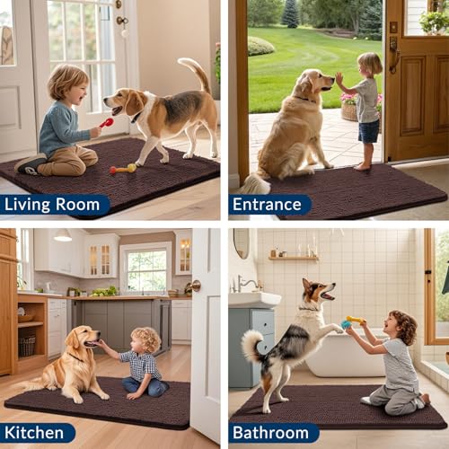 Dog Door Mat for Muddy Paws 59x24 (Brown / 59"X24")
