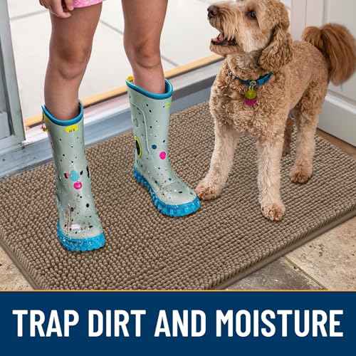 Dog Door Mat for Muddy Paws 34x21 (Camel / 34"X21")