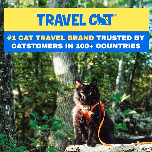 Travel Cat Harness and Leash Set (X-Small / Orange)