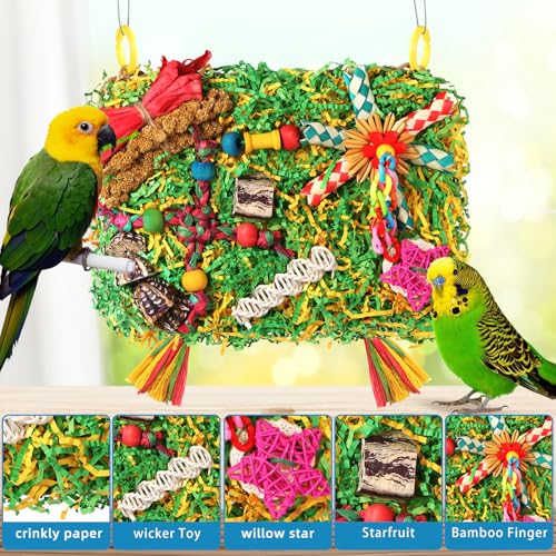 Bird Toys Parakeet Toys (Colorful with Starfruit(2PCS))