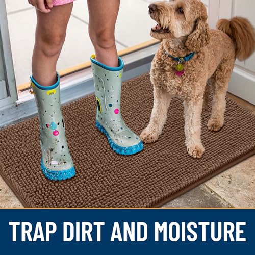 Dog Door Mat for Muddy Paws 40x24 (Mocha / 40"X24")