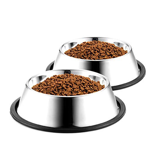2 Pack Stainless Steel Dog Bowls (Stainless steel (2Pack) / 2.2 Cup/8.7" Dia x 2.4" H (2Pack))