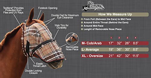 Fly Mask with Removable Nose (XL (Large Horse))