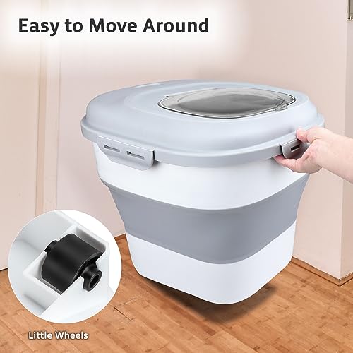 Rice Storage Bin Cereal Containers (White)