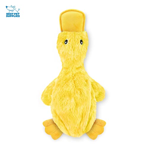 Interactive Squeaky Dog Toy (Crinkle Duck (Yellow, Blue, Pink) / Large)
