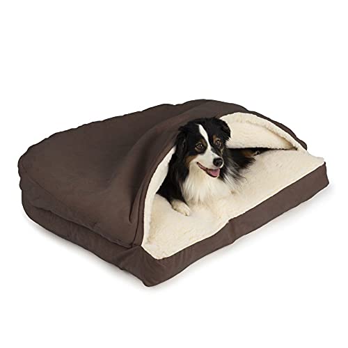 Rectangle Cozy Cave Dog Bed (Hot Fudge / Large)