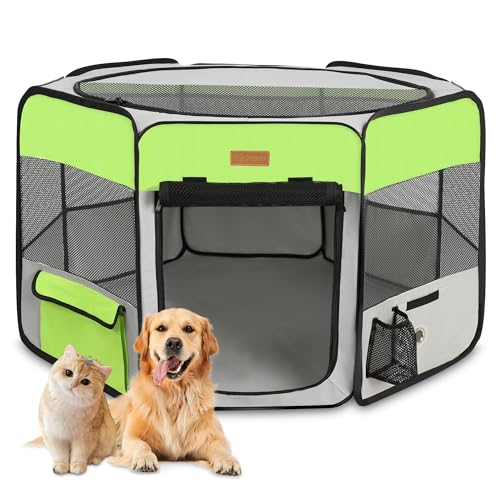 Portable Dog Playpen (Small / Green)
