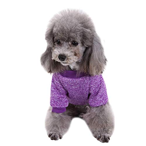 Dog Sweaters for Small Dogs (Purple / Small)