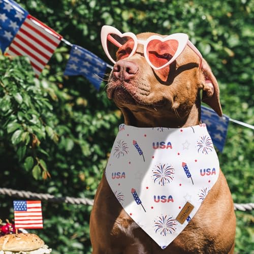 4th of July Dog Bandanas (X-Large / 4th of July - red, white and blue)