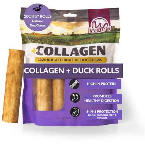 Duck Flavor Collagen Cheek Rolls (1.25 Pound (Pack of 10))